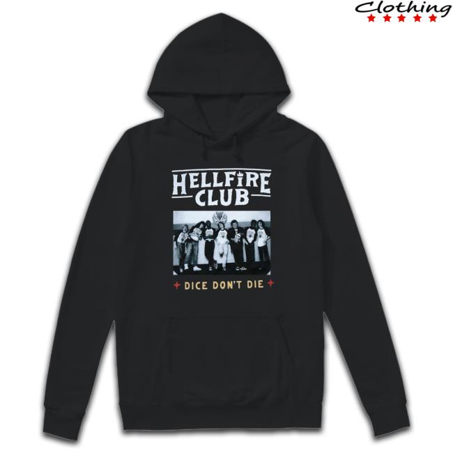 Stranger Things Hellfire Club Dice Don’t Die Group Picture Tee Shirt Stranger Things Hellfire Club Dice Don’t Die Group Picture Tee Shirt