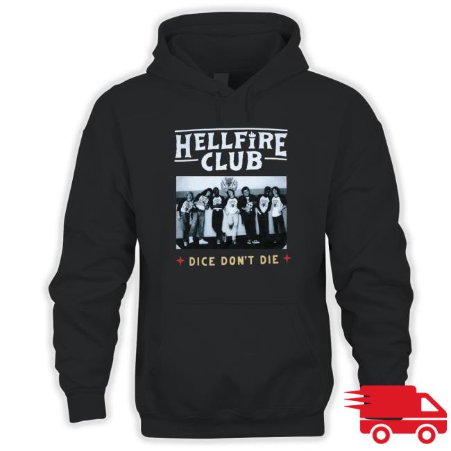 Stranger Things Hellfire Club Dice Don’t Die Group Picture Tee Shirt Stranger Things Hellfire Club Dice Don’t Die Group Picture Tee Shirt