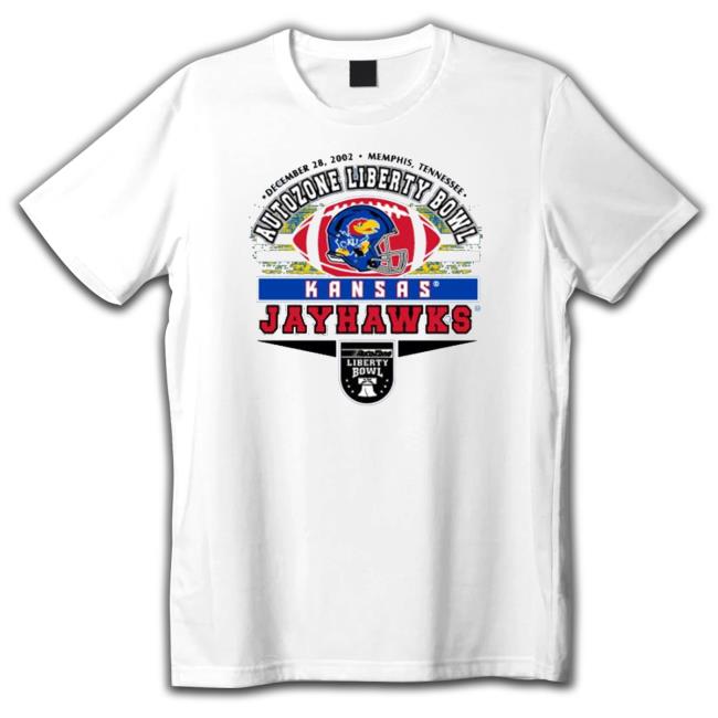 Official 2022 AutoZone Liberty Bowl Kansas Jayhawks football Tee Shirt Official 2022 AutoZone Liberty Bowl Kansas Jayhawks football Tee Shirt