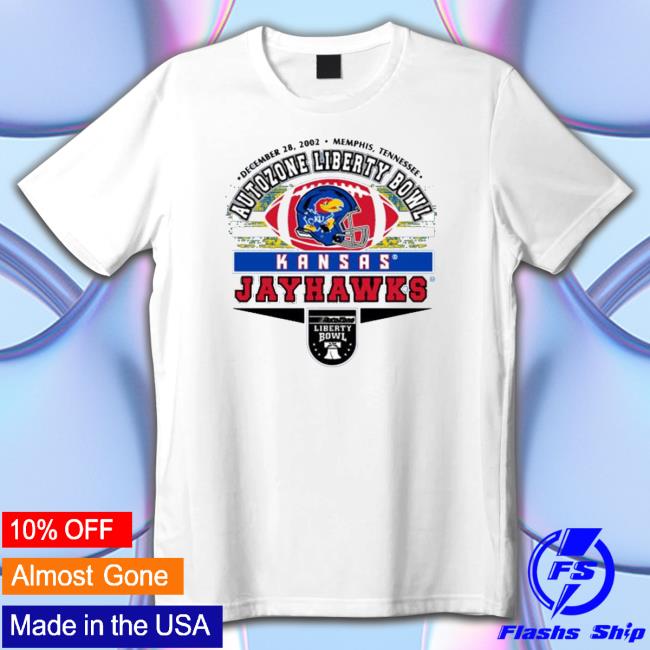 Official 2022 AutoZone Liberty Bowl Kansas Jayhawks football Tee Shirt Official 2022 AutoZone Liberty Bowl Kansas Jayhawks football Tee Shirt