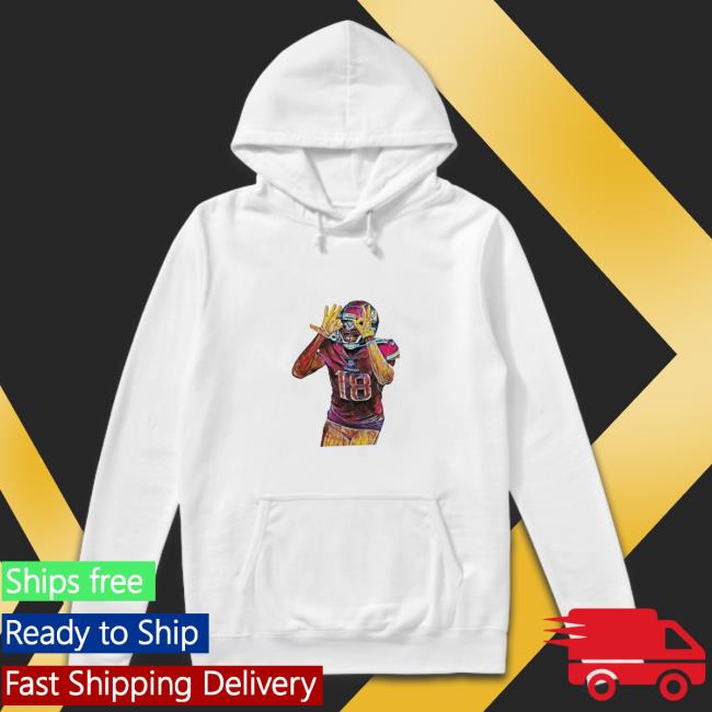 Colorful Vintage Of Justin Jefferson Retro Graphic Football Sweatshirt