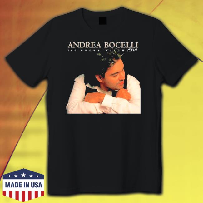 1998 Andrea Bocelli Vintage Aria The Opera Album Tour T Shirt 1998 Andrea Bocelli Vintage Aria The Opera Album Tour T Shirt