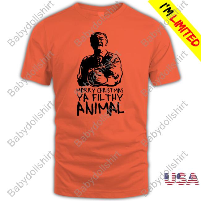 Official Bunker Branding Merry Christmas Ya Filthy Animal T Shirt Official Bunker Branding Merry Christmas Ya Filthy Animal T Shirt