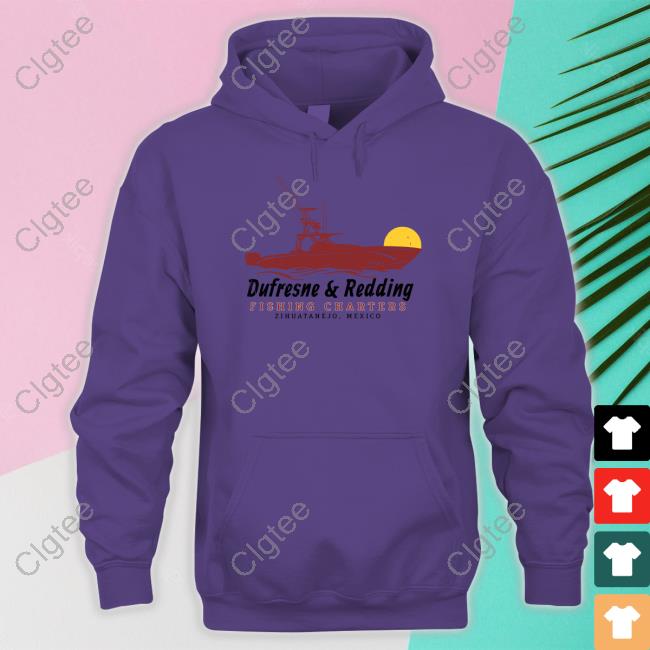 Official Super 70S Sports Merch Dufresne & Redding Fishing Charters Tee Official Super 70S Sports Merch Dufresne & Redding Fishing Charters Tee