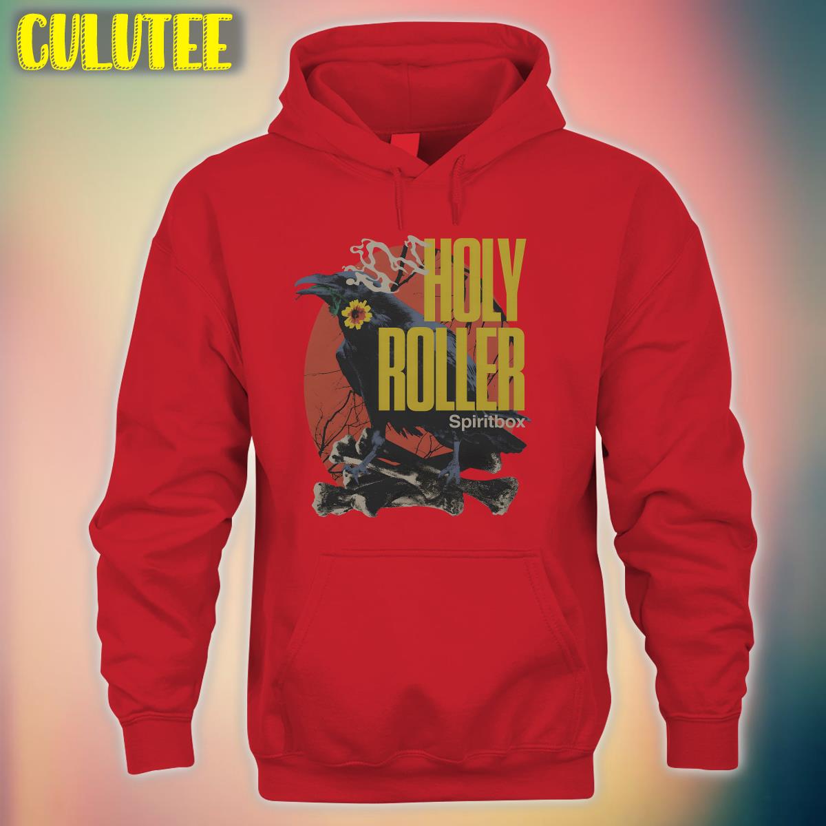 Spiritbox Merch Holy Roller Crow Hooded Sweatshirt Spiritbox Merch Holy Roller Crow Hooded Sweatshirt