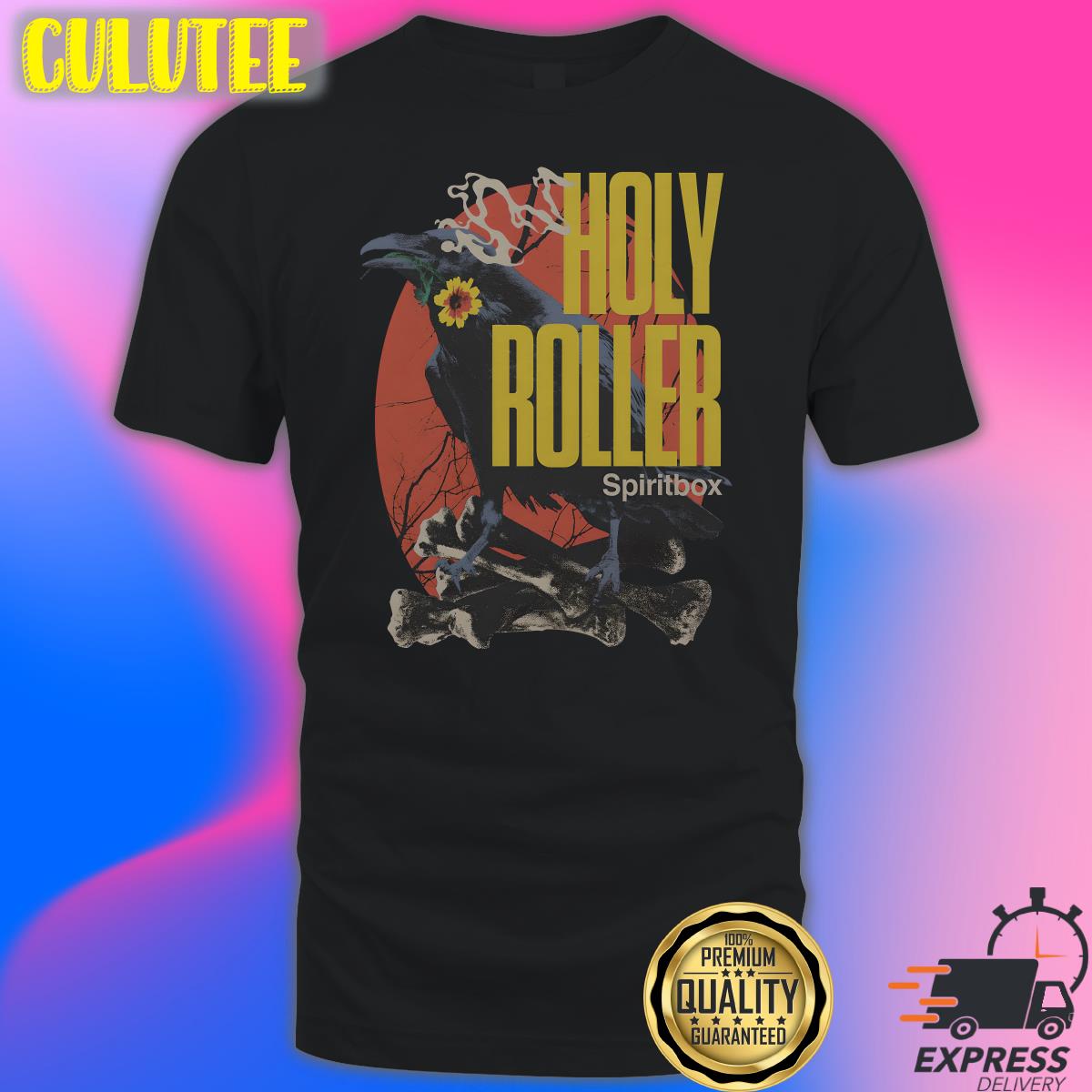 Spiritbox Merch Holy Roller Crow Hooded Sweatshirt Spiritbox Merch Holy Roller Crow Hooded Sweatshirt