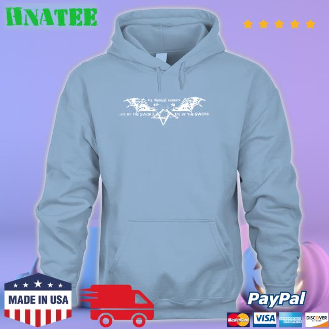 Pentagram Wings Live By The Sword Die By The Sword Sweatshirts My Chemical Romance Merch Pentagram Wings Live By The Sword Die By The Sword Sweatshirts My Chemical Romance Merch