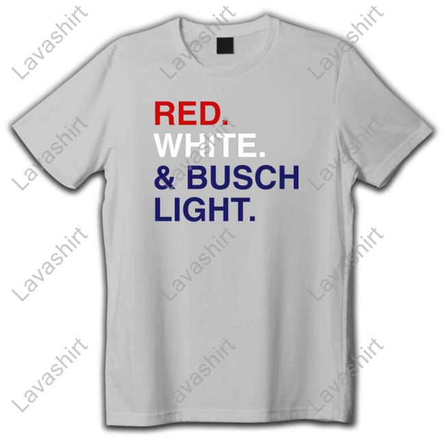 Official Red White & Busch Light T-Shirt Grey Official Red White & Busch Light T-Shirt Grey