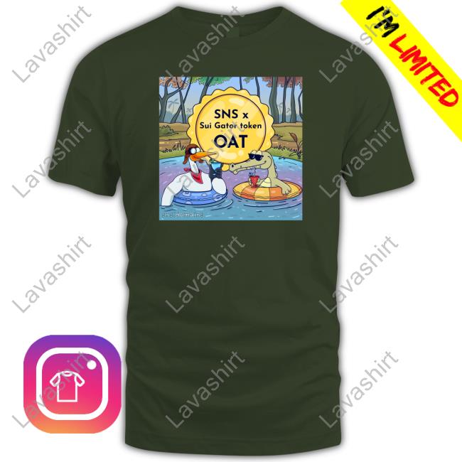 Sui Name Service Sns X Sui Gator Token Oat T-Shirt SNSstork Sui Name Service Sns X Sui Gator Token Oat T-Shirt SNSstork