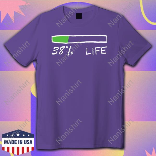 Nas Daily Merch 38% Life Tee Nas Daily Merch 38% Life Tee