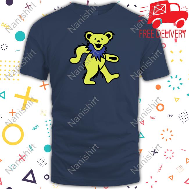 Grateful Dead Section119 Merch Grateful Dead Classic Navy With Yellow Bear T-Shirt Grateful Dead Section119 Merch Grateful Dead Classic Navy With Yellow Bear T-Shirt