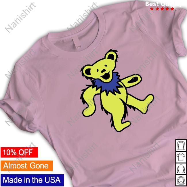 Grateful Dead Section119 Merch Grateful Dead Classic Navy With Yellow Bear T-Shirt Grateful Dead Section119 Merch Grateful Dead Classic Navy With Yellow Bear T-Shirt