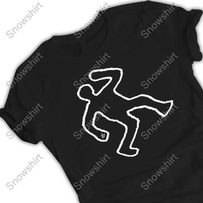 Ericdoa Chalk Outline Tee Shirt Ericdoa Chalk Outline Tee Shirt