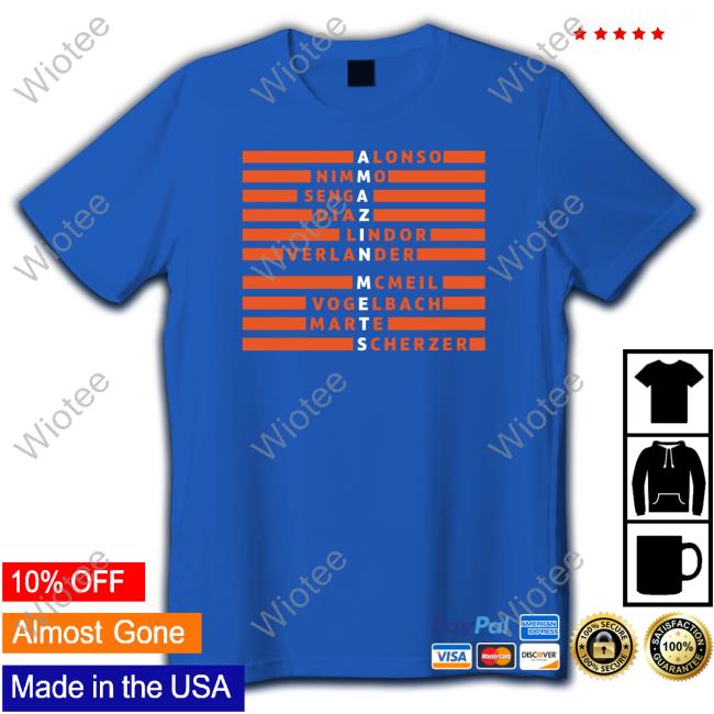 Alonso Nimmo Senga Diaz Lindor Verlander Amazin Mets Long Sleeve Tee Shirt Alonso Nimmo Senga Diaz Lindor Verlander Amazin Mets Long Sleeve Tee Shirt