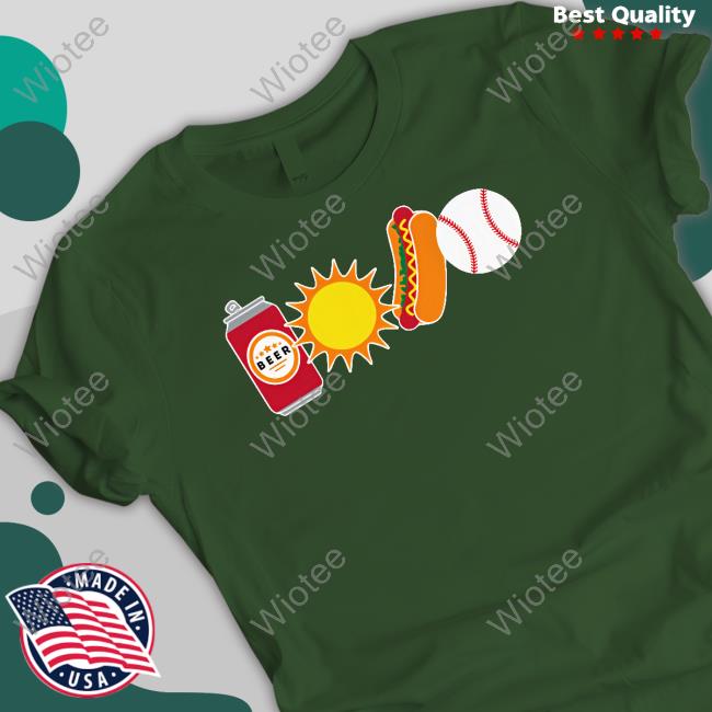 Official The Chicago Version Beer Sun Hotdog Ball T Shirt Official The Chicago Version Beer Sun Hotdog Ball T Shirt