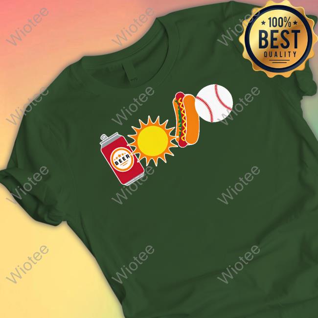 Official The Chicago Version Beer Sun Hotdog Ball T Shirt Official The Chicago Version Beer Sun Hotdog Ball T Shirt
