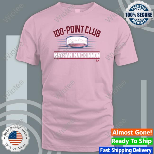 Breakingt Merch Nathan Mackinnon 100-Point Club Shirts Breakingt Merch Nathan Mackinnon 100-Point Club Shirts