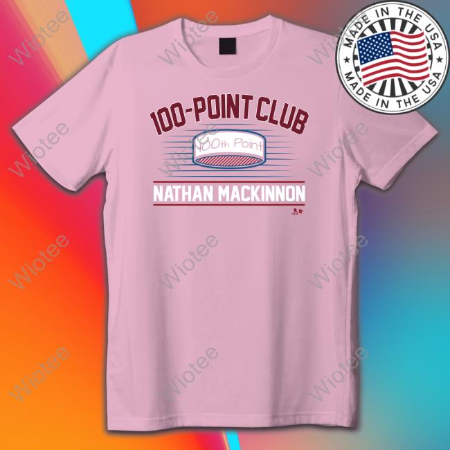 Breakingt Merch Nathan Mackinnon 100-Point Club Shirts Breakingt Merch Nathan Mackinnon 100-Point Club Shirts